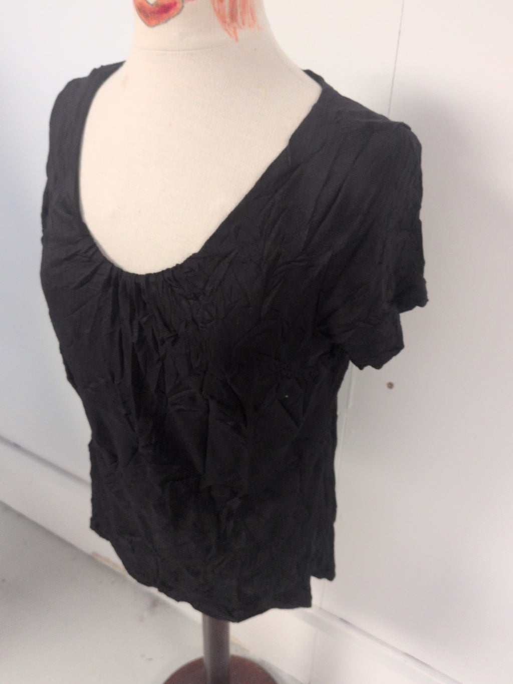 Ladies George Size 12 Black Short Sleeve Round Neck T-shirt