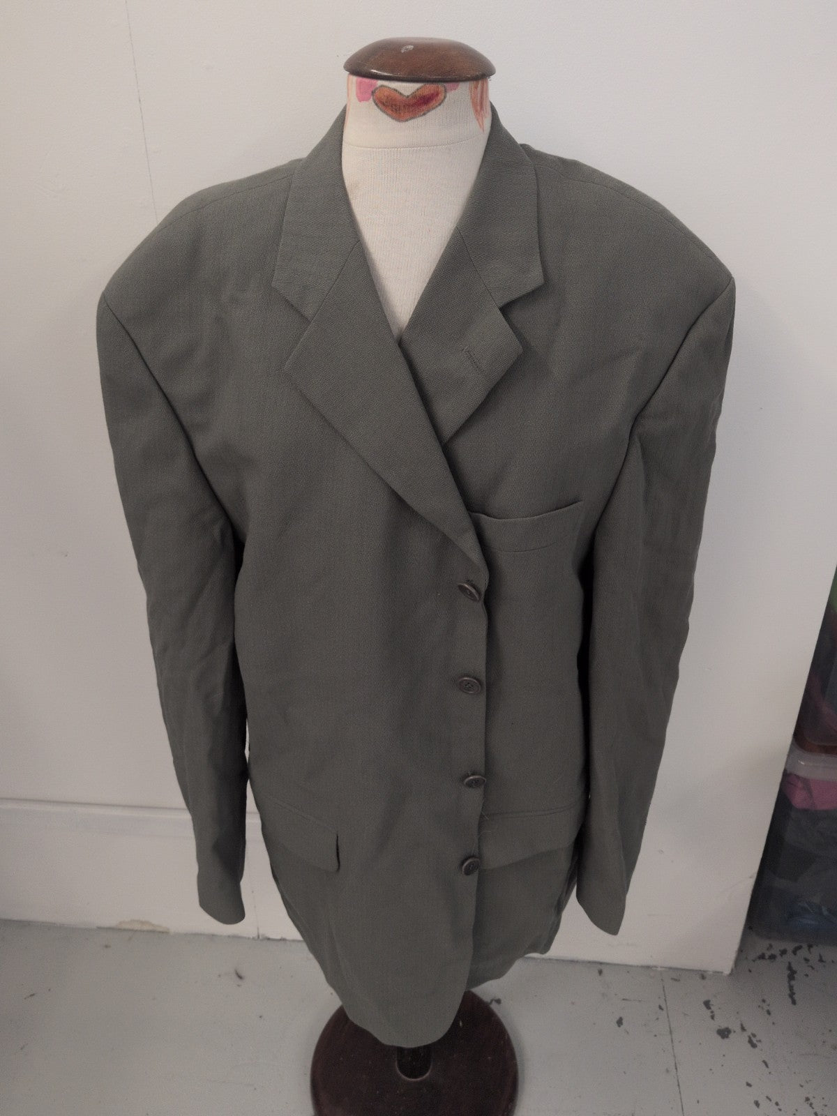 Ciro Citterio 46R Green Lined Padded Suit Jacket