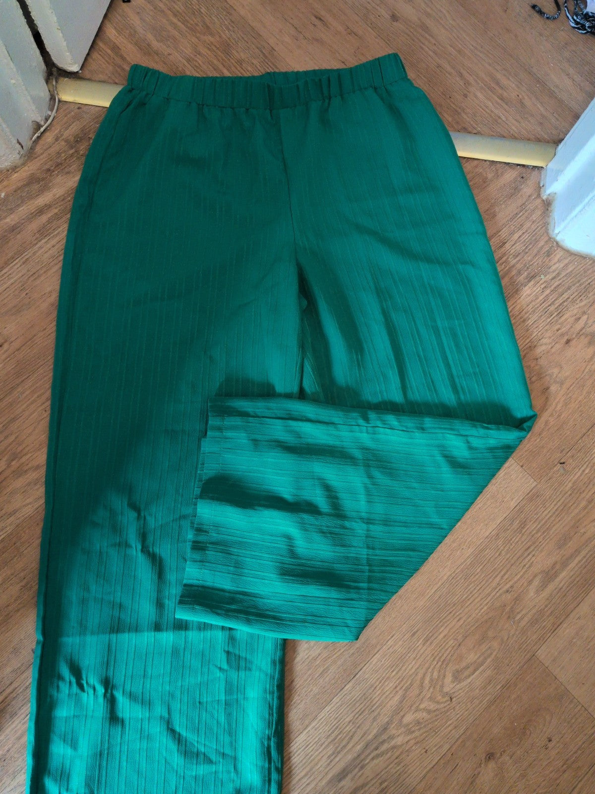 2XL Green Elasticated Trousers