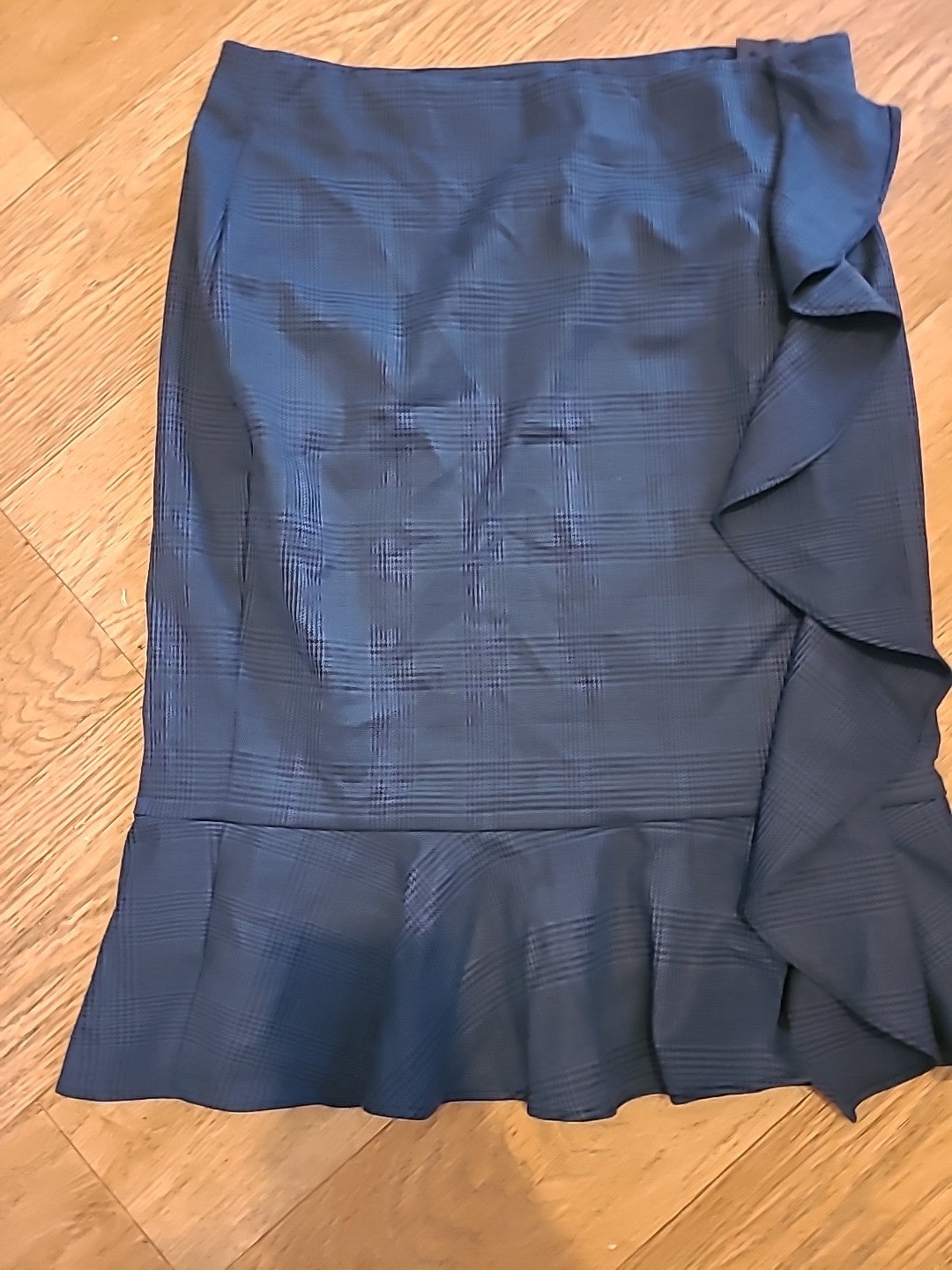 Ladies Marks And Spencer Size 12 Teal Mix Pleat Detail Skirt