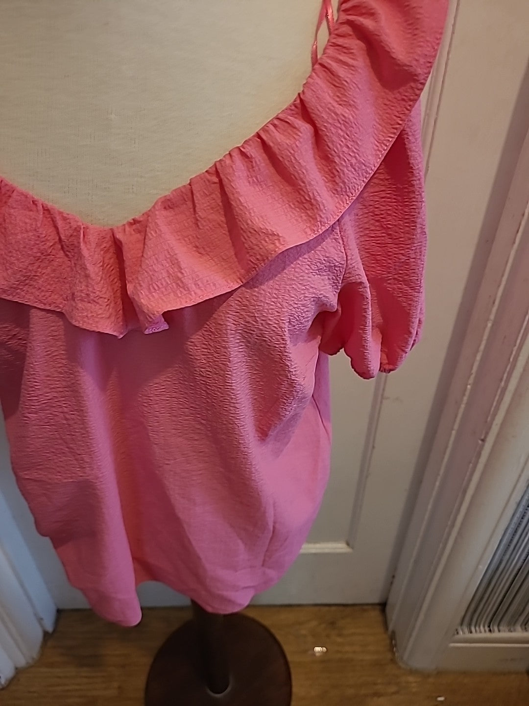 Brand New Ladies TU Size 12 Pink Short Sleeved Blouse