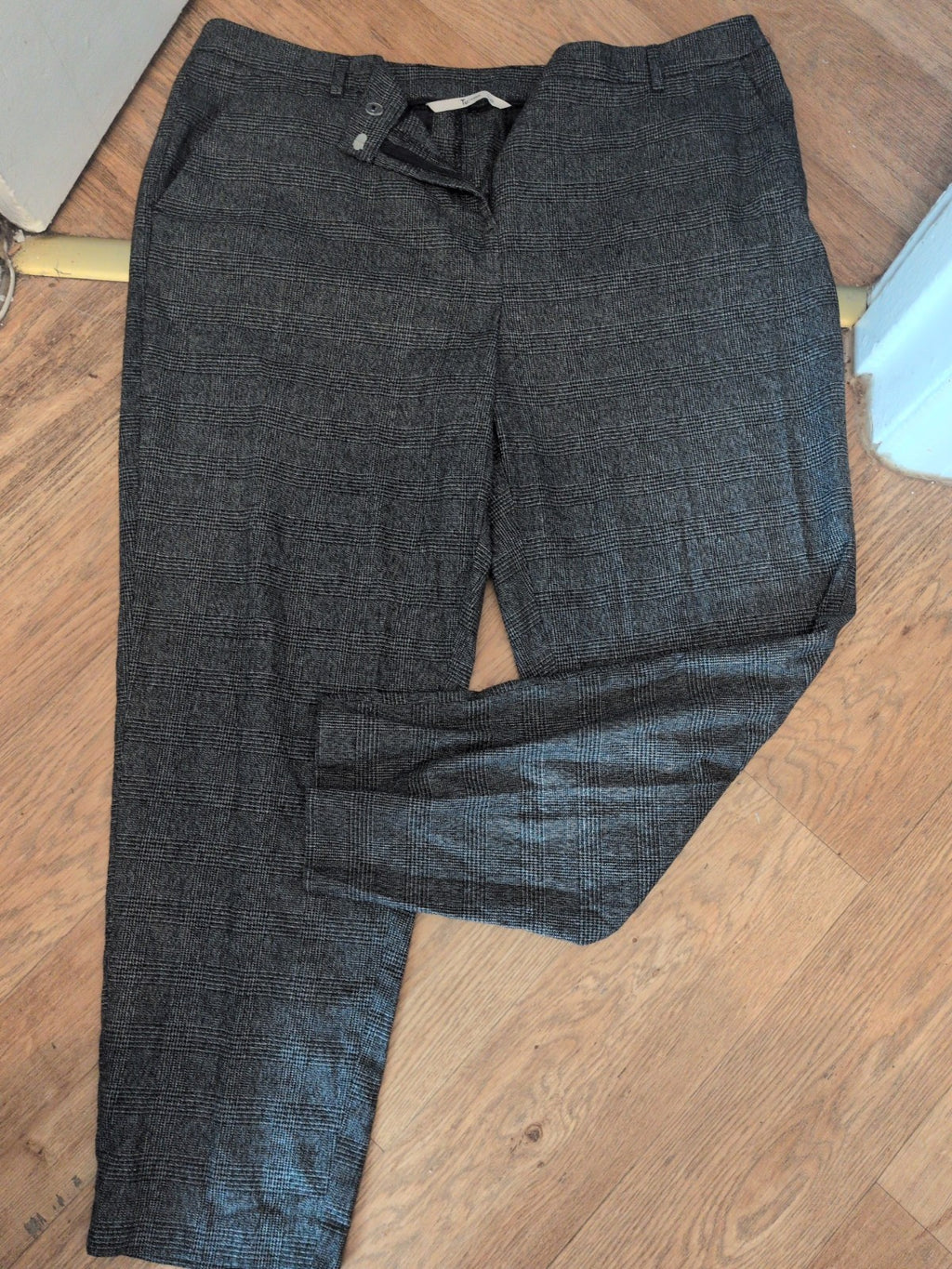 Tu Woman 20 Dark Grey Check Smart Trousers