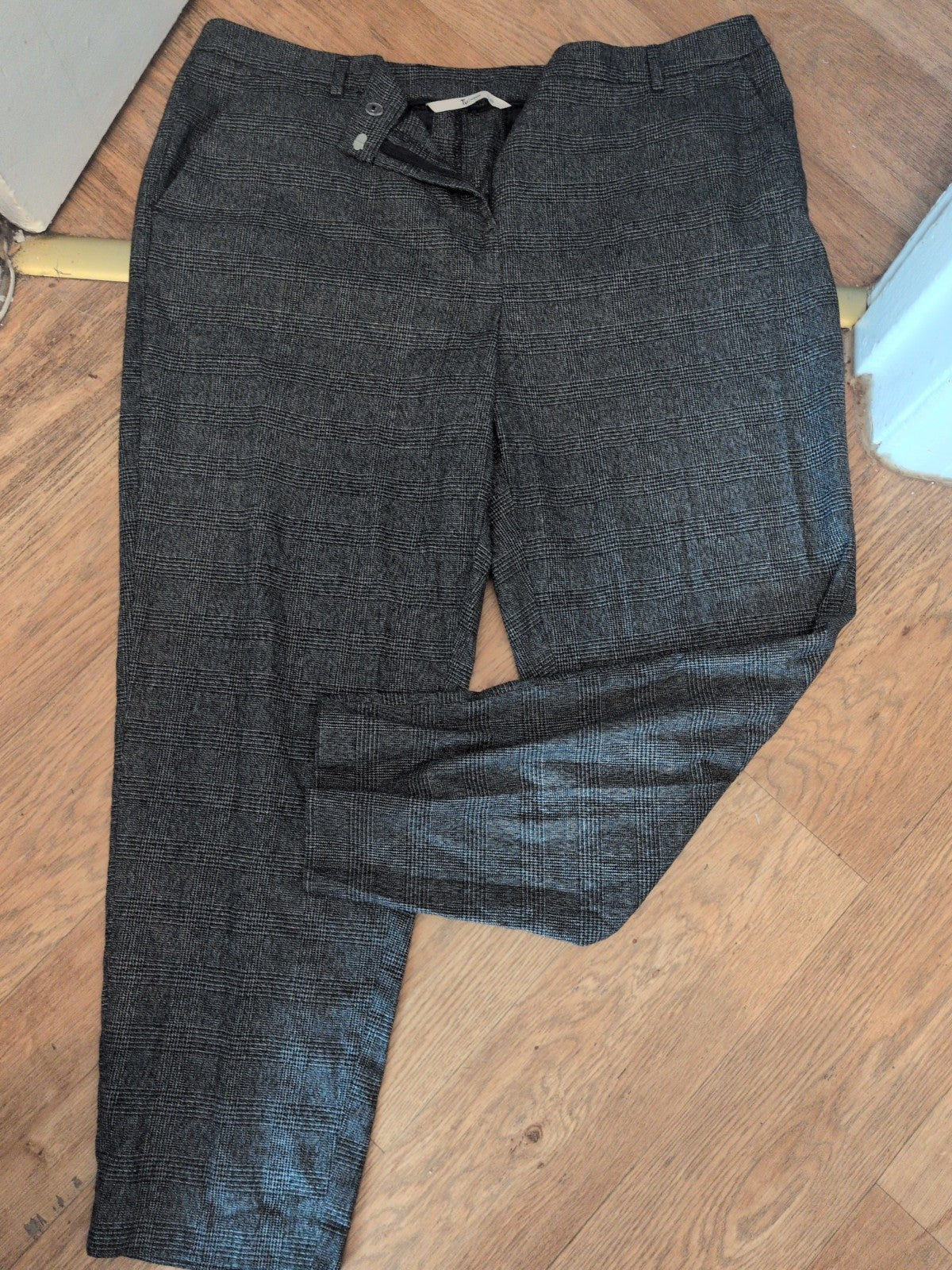 Tu Woman 20 Dark Grey Check Smart Trousers