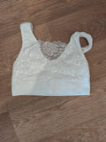 Medium White Floral Lace Bralette