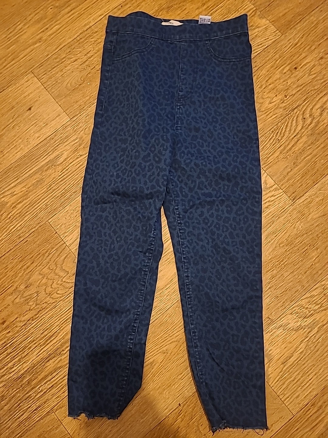 Ladies Marks And Spencer Size 8 Blue Print Jeggings