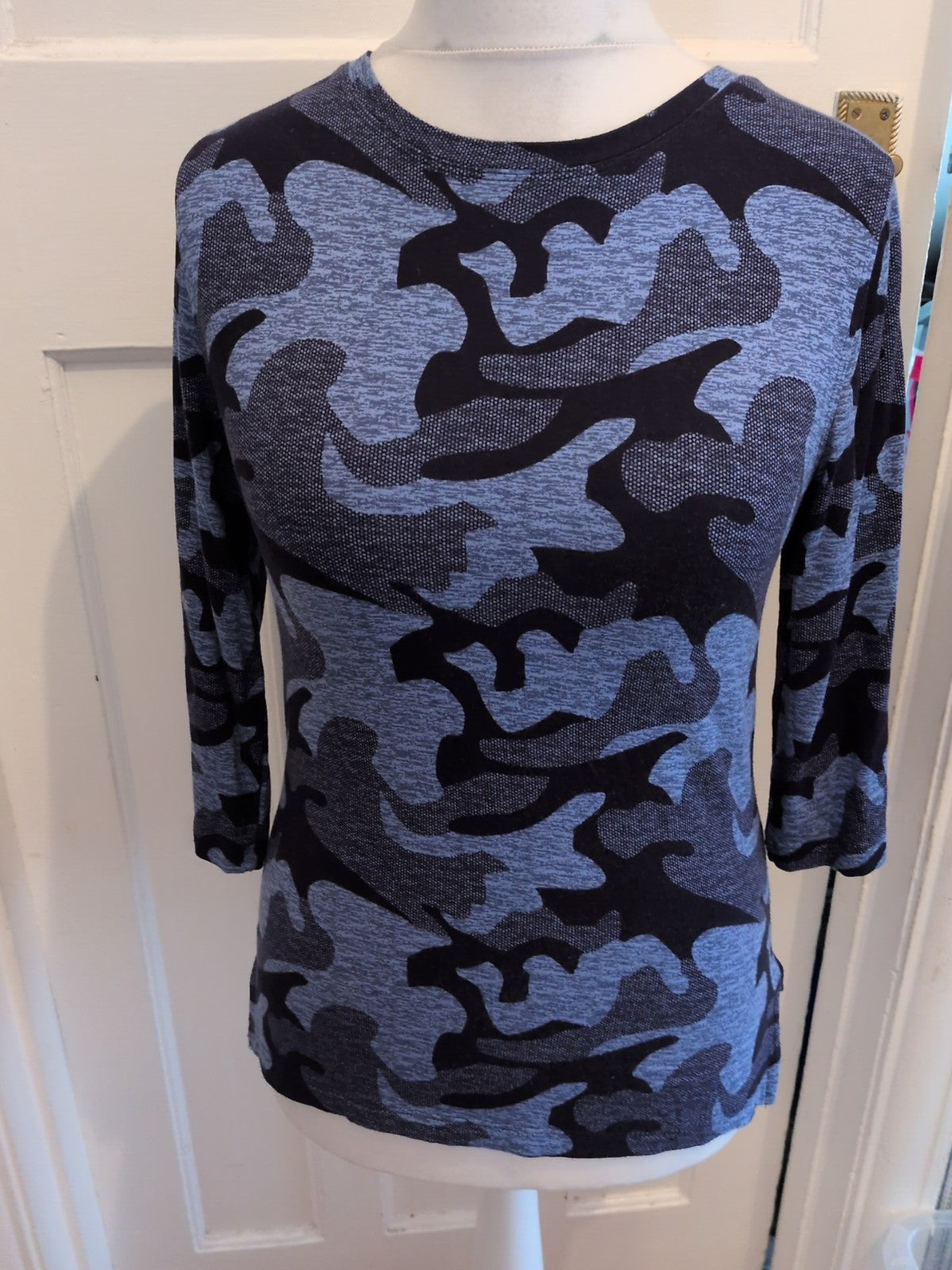 Bicalla XS Blue And Navy 3/4 Sleeve Blouse