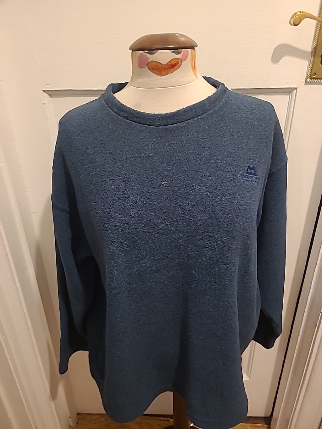 Mens Mountain Warehouse Size XL Navy/Teal Fleck Pullover Jumper