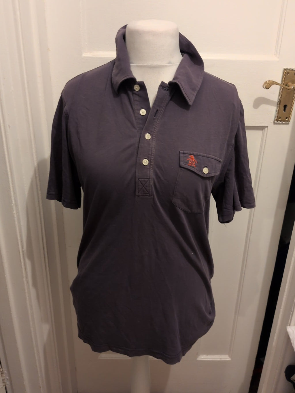 Penguin Large Grey Short Sleeve Polo