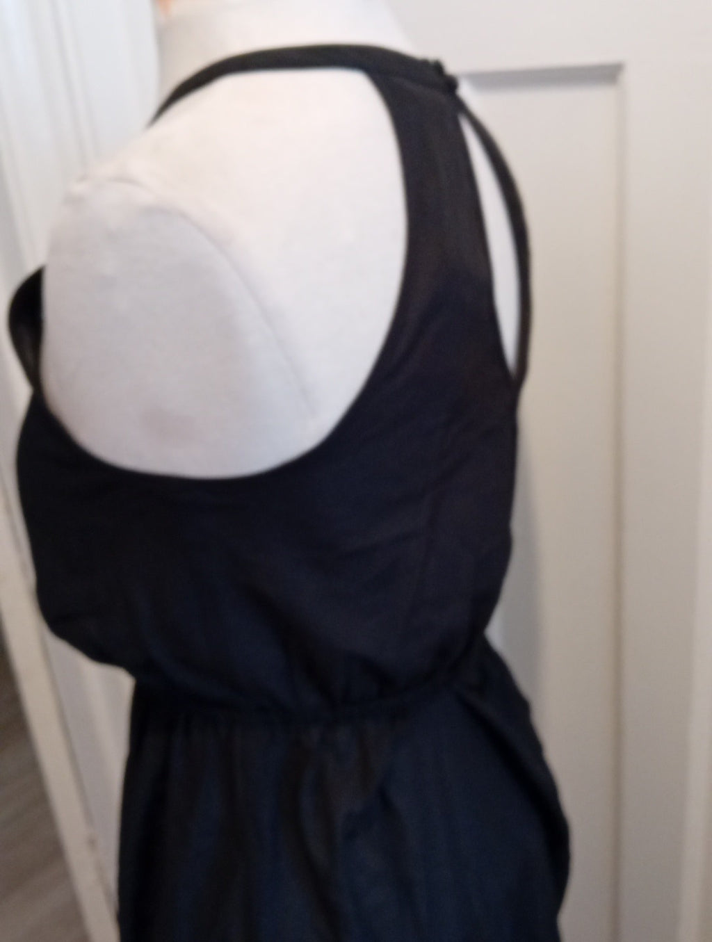 Brand New Ladies Papaya Size Small Multi Chest Black Long Length Dress