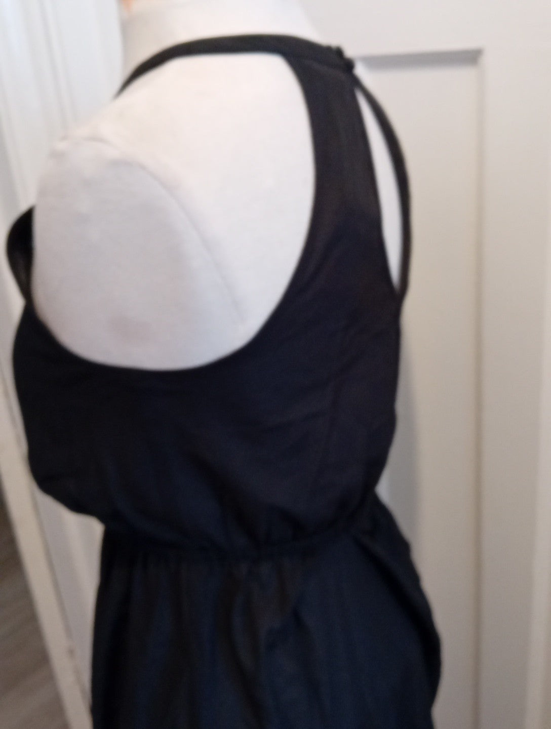 Brand New Ladies Papaya Size Small Multi Chest Black Long Length Dress