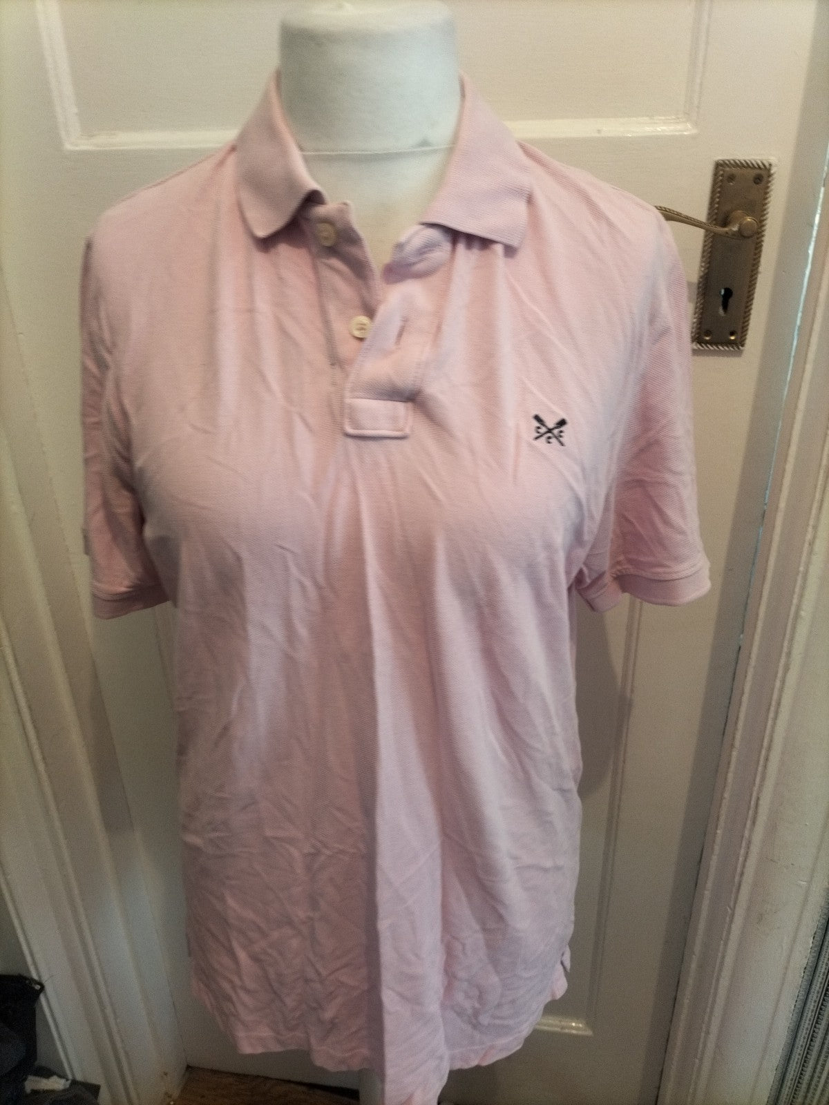 Mens Crew Clothing Size M Pink Short Sleeved Polo