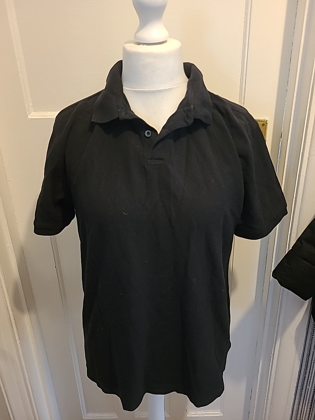 Mens Primark Size Large Black Short Sleeved Polo