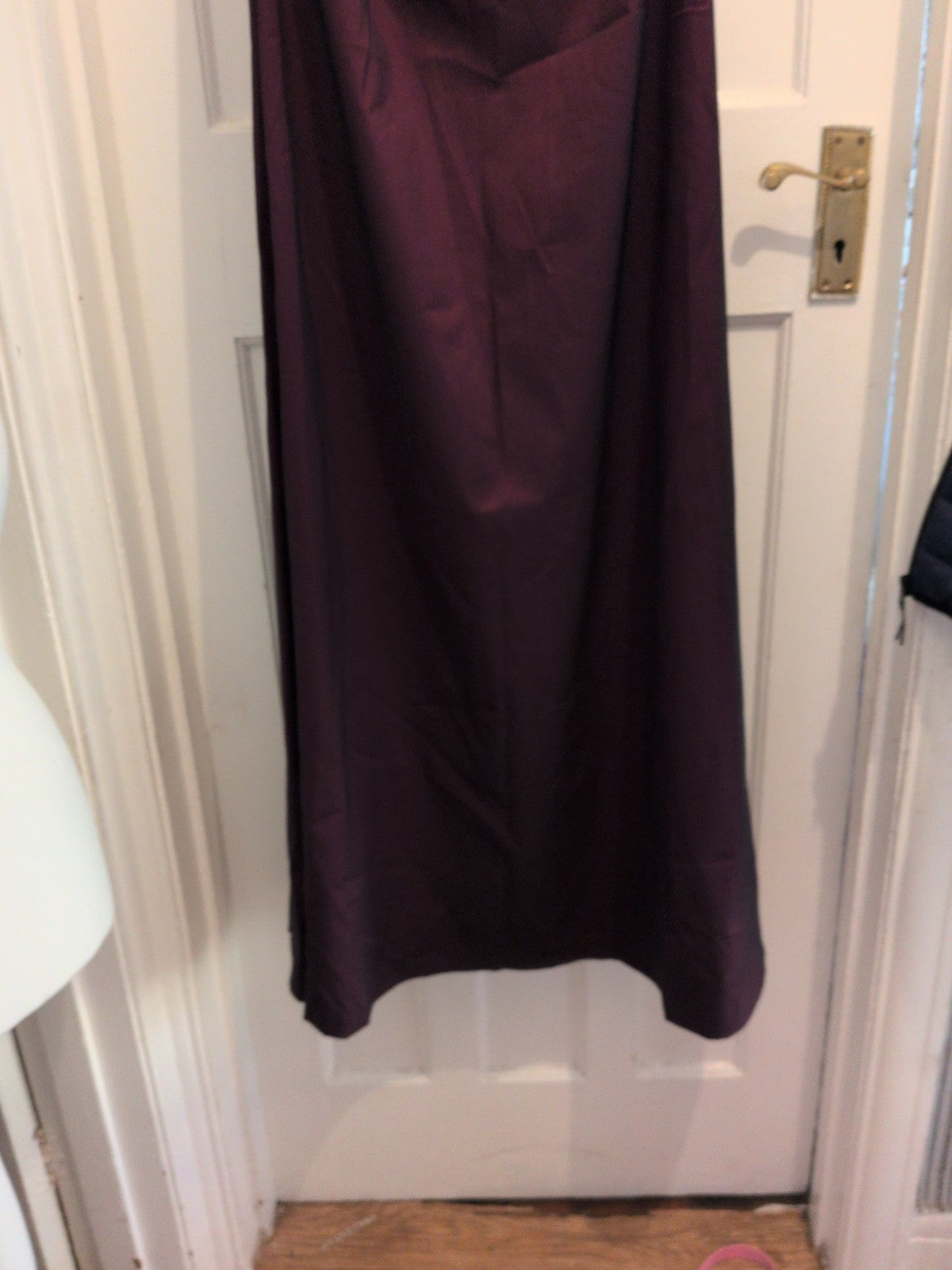 Mexx 14 Deep Purple Sleeveless Strapless Dress With Corset Style Tie Back