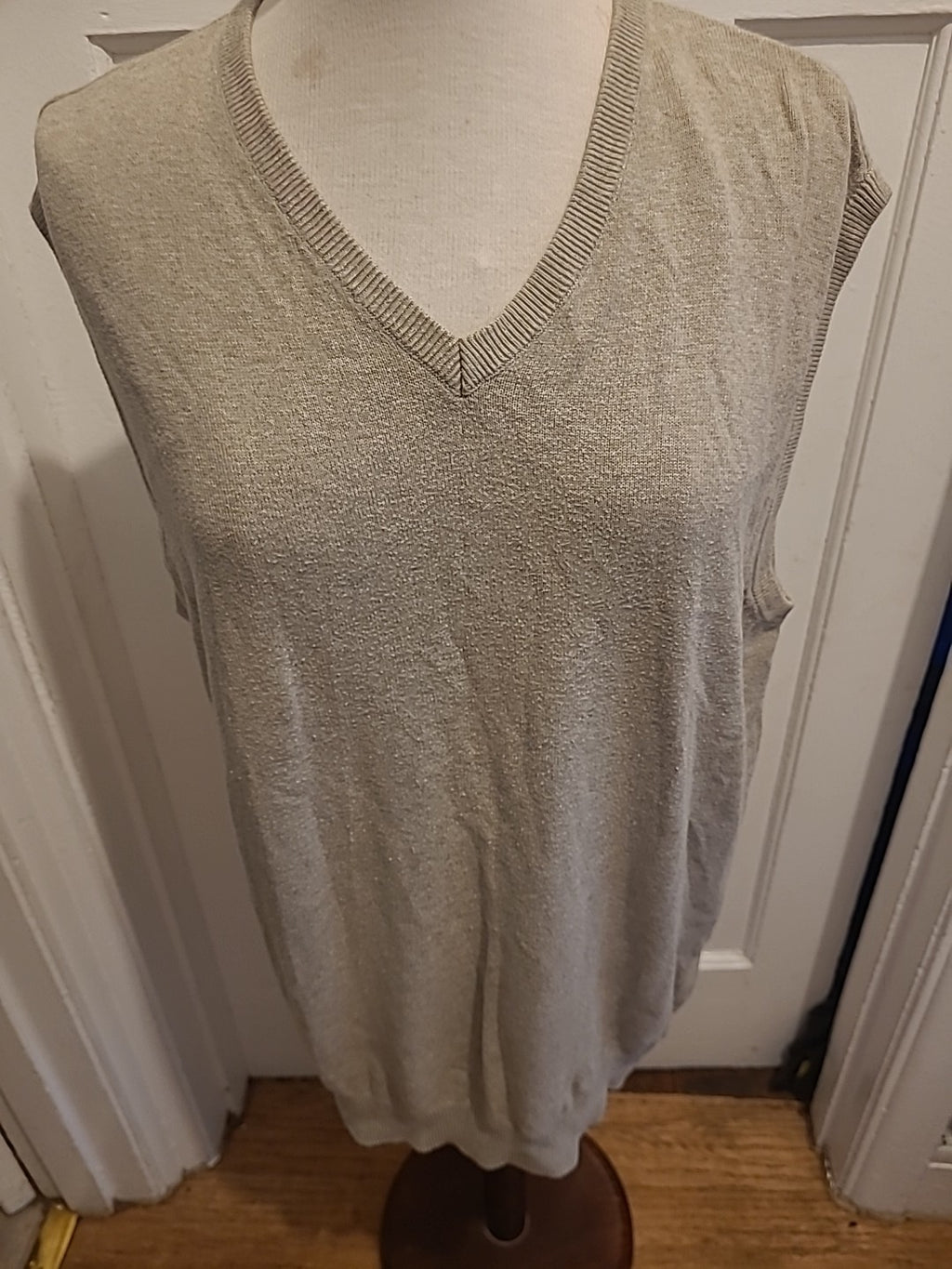 Mens Thomas Nash Size Large Grey Sleeveless Lightweight Pullover Jumper