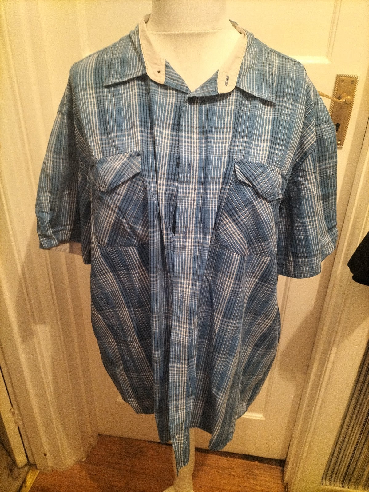 Mens Atlas Size XXL Dark Blue Toned Short Sleeved Shirt
