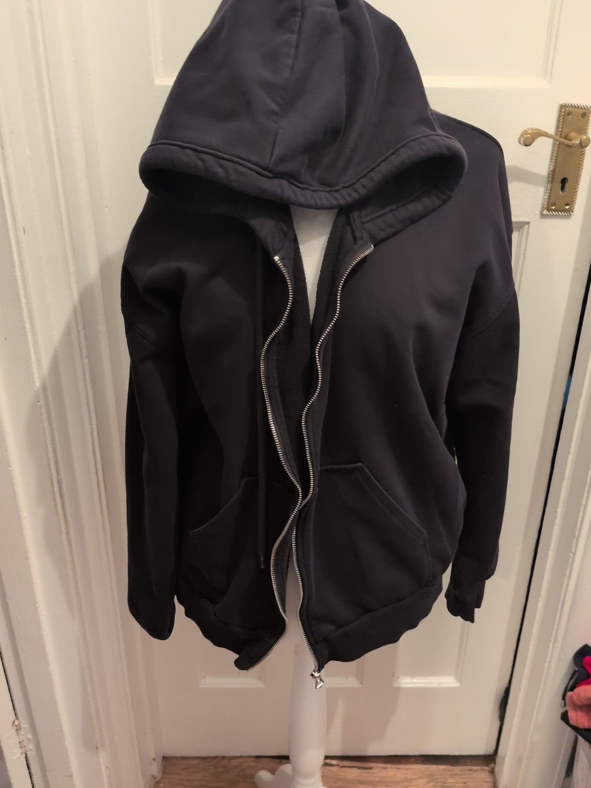 Weekday Medium Black Full Zip Hoodie