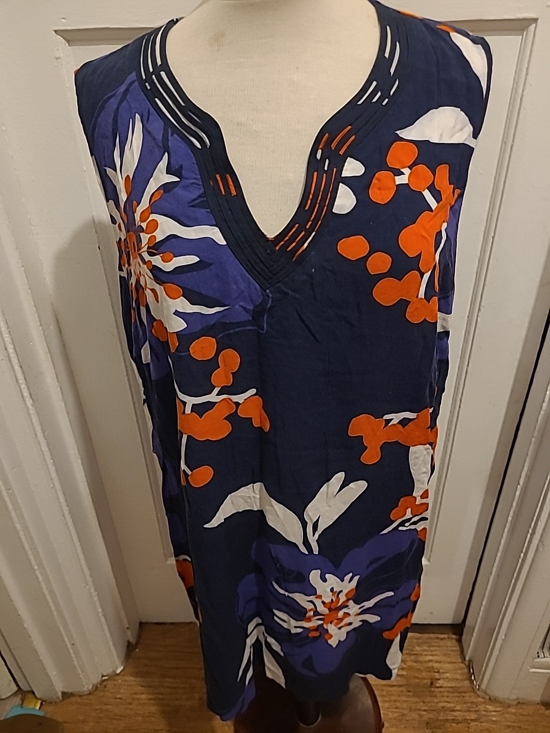 Ladies George Side 20 Black Floral Sleeveless  Top