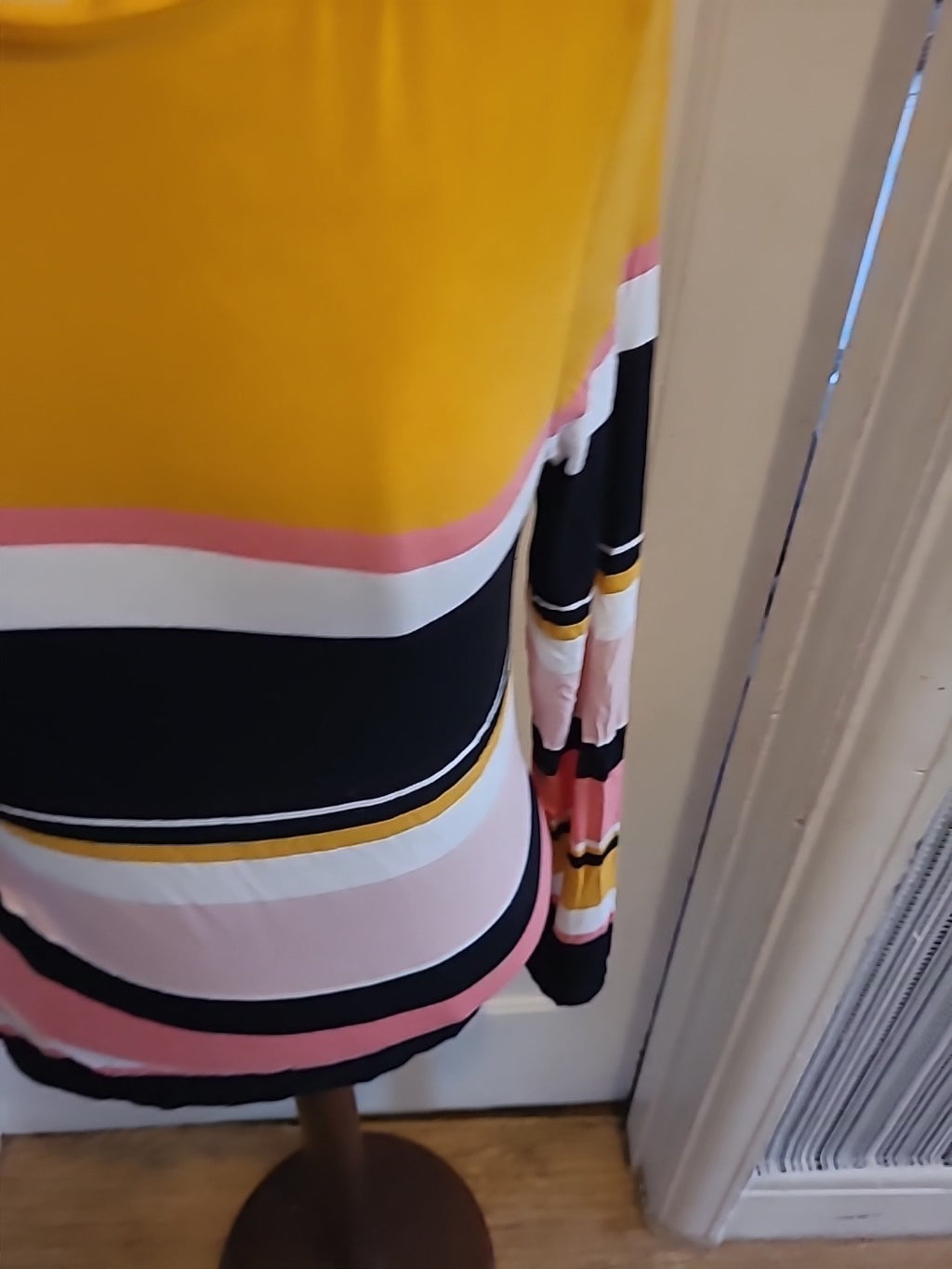 Ladies oasis size medium multi coloured striped long sleeved tshirt