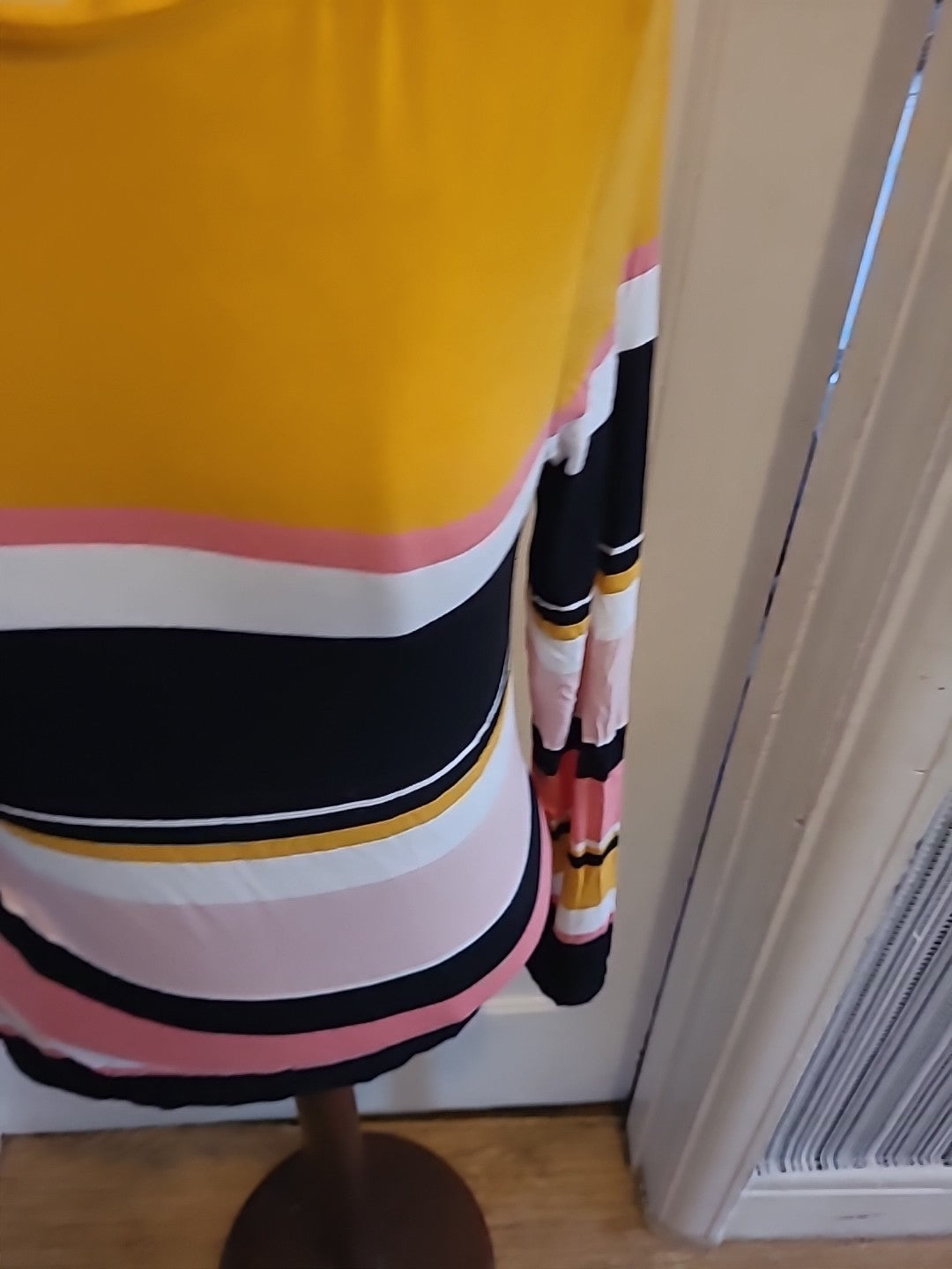 Ladies oasis size medium multi coloured striped long sleeved tshirt