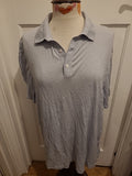 Mens H&M Size XL Greyish Blue Slim Fit Polo