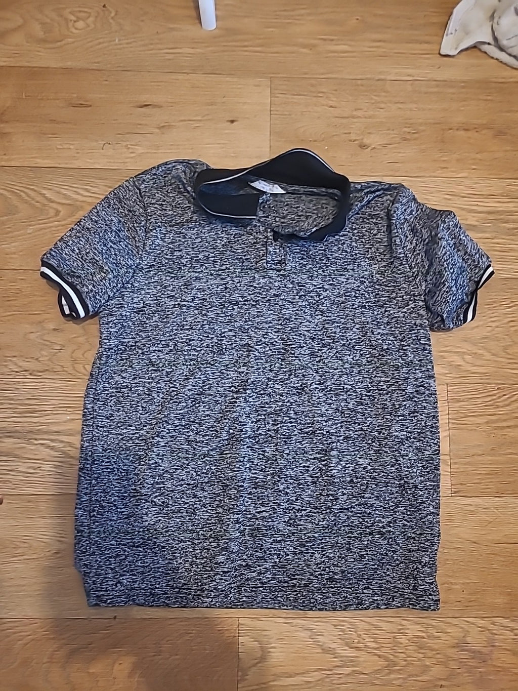 Boys Shein Size 11-12 Years Grey Fleck Polo