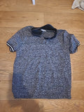 Boys Shein Size 11-12 Years Grey Fleck Polo