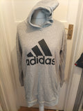 Ladies Adidas Size 16-18 Grey Pullover Hoodie