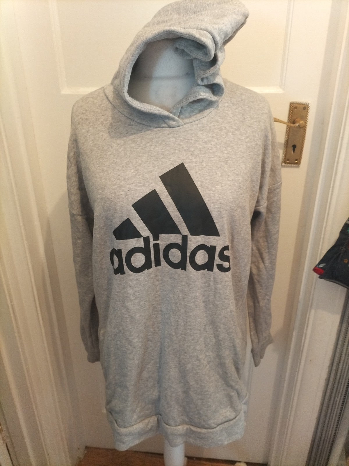 Ladies Adidas Size 16-18 Grey Pullover Hoodie