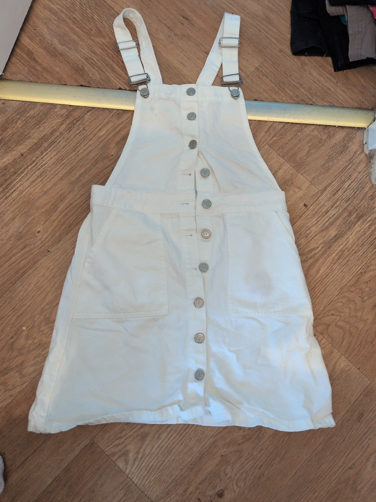 New Look 6 White Denim Dress Sleeveeless