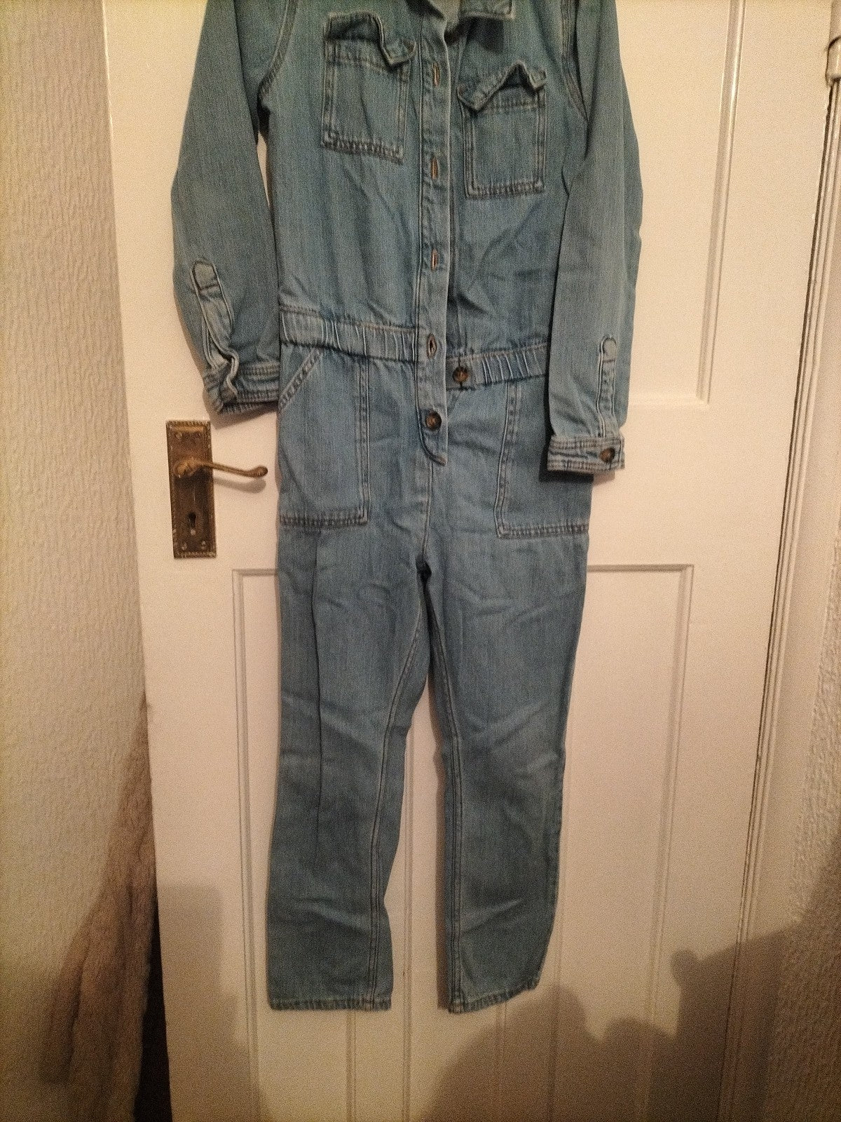 Girls Marks And Spencer Size 10-11 Years Denim Jumpsuit