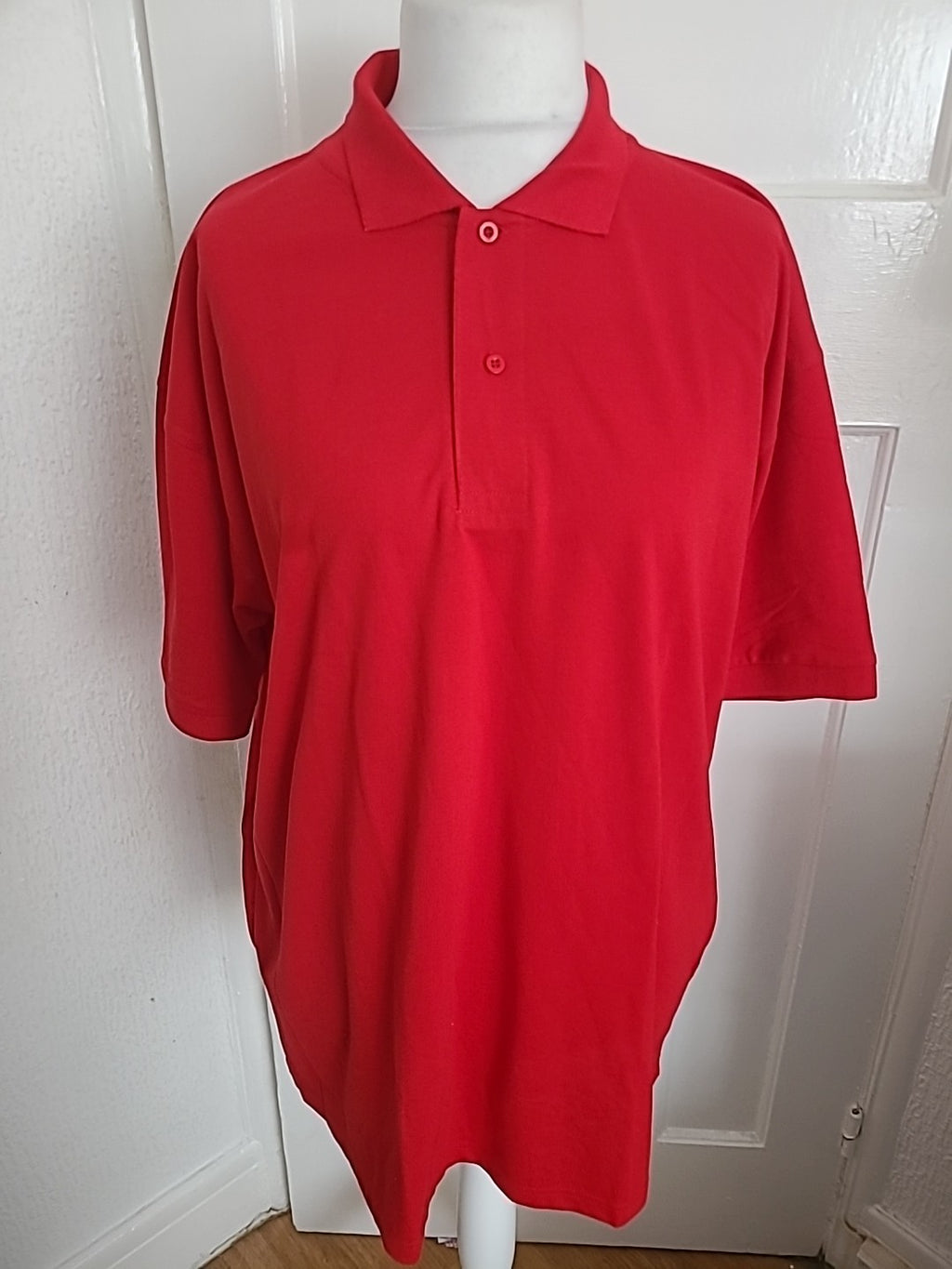 Mens Kedeke Size 3XL Red Short Sleeved Polo