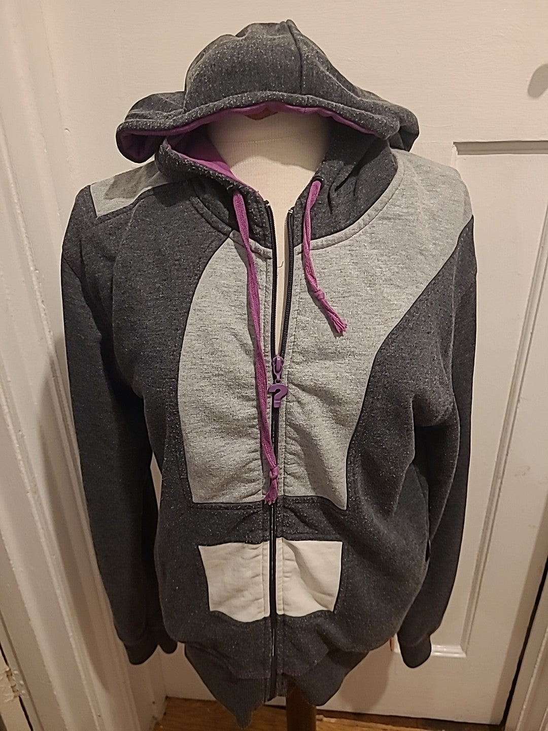 Ladies Jacket Made By Size Grey/pink Size S-M
