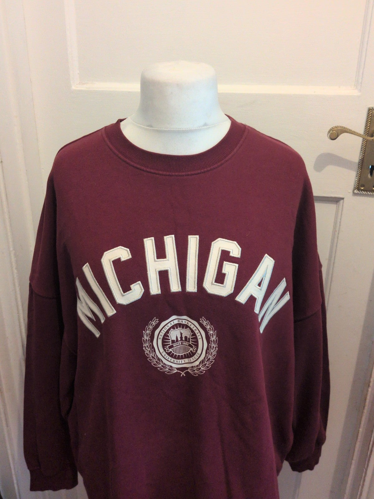 Ladies George Size 16 Purple Michigan Print Jumper