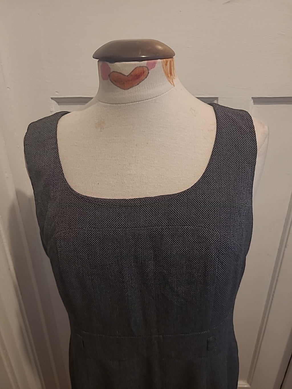 Ladies George Size 14 Grey Fleck Lined Sleeveless Dress
