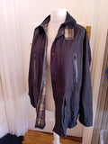 Barbour XL Navy Tartan Lined Waterproof Coat