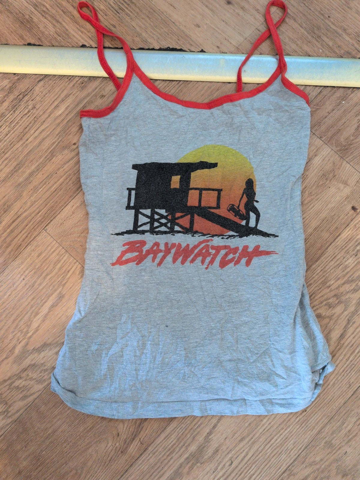 Baywatch Primark 6-8 Grey Pyjama Top Fading