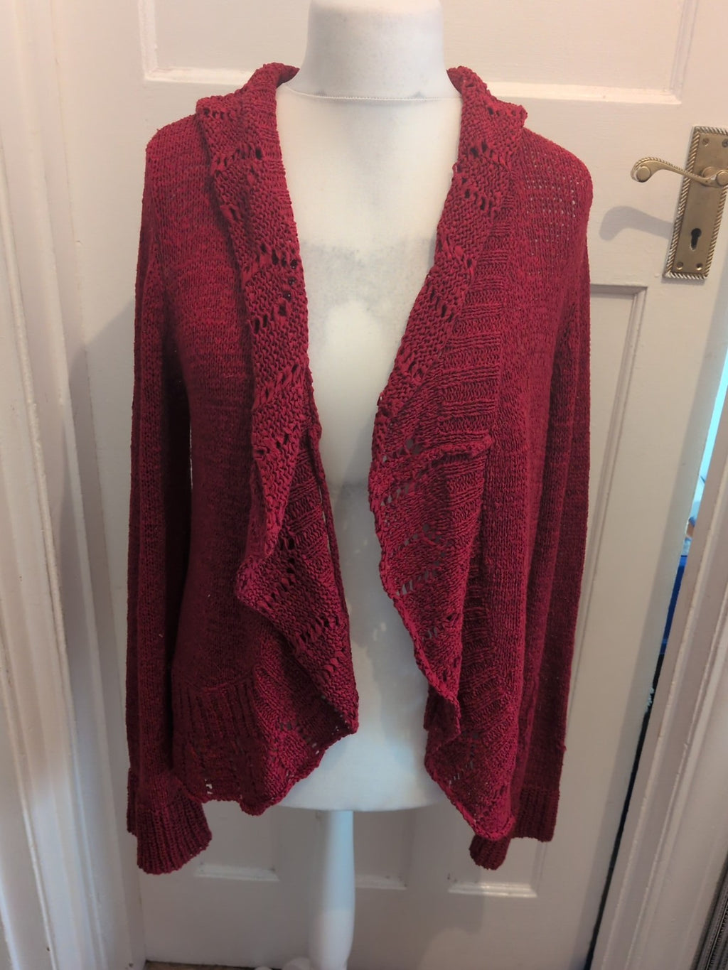 Tu 16 Red Knit Cardigan