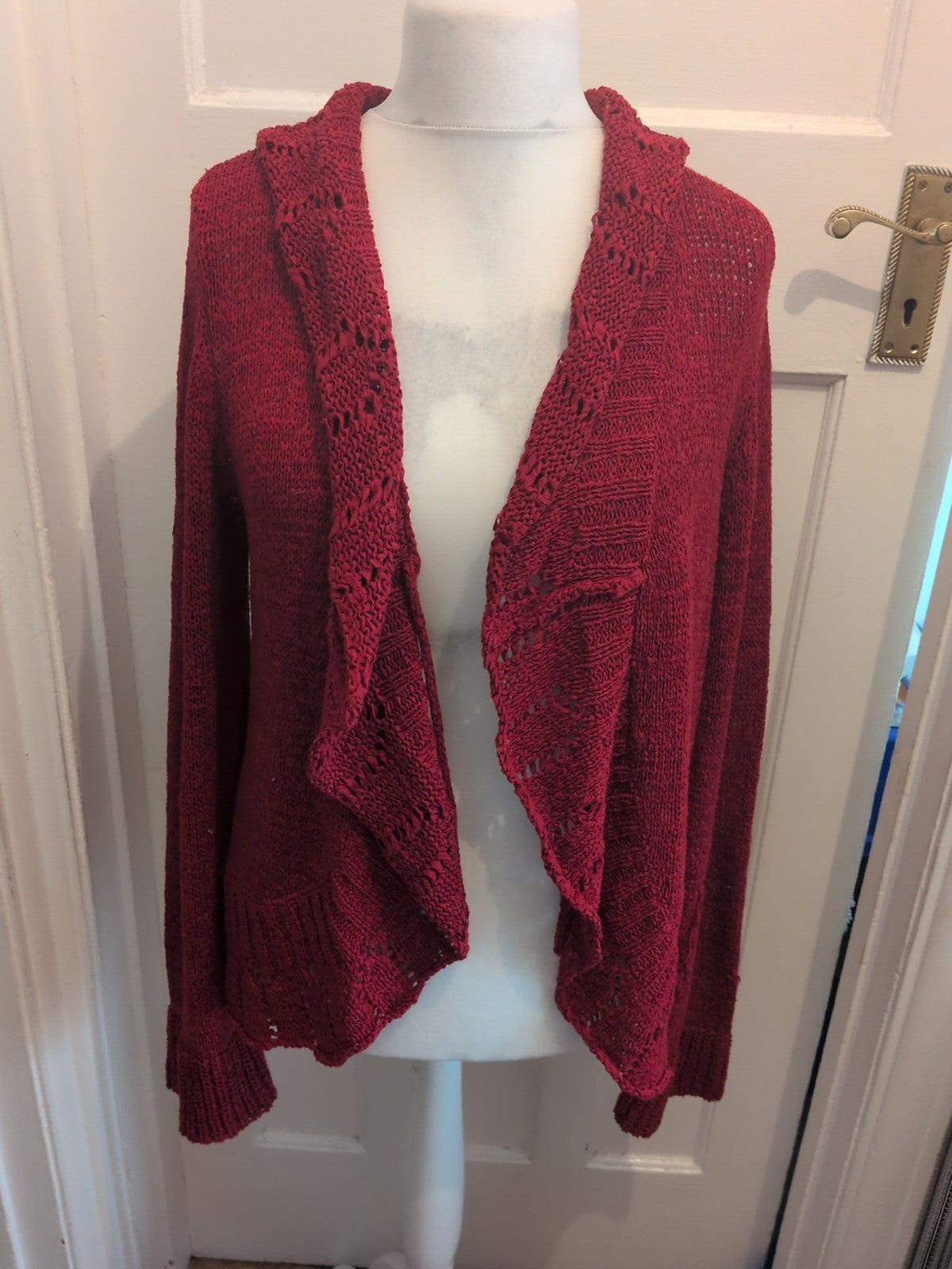 Tu 16 Red Knit Cardigan