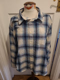 Mens Primark Size 2XL Relaxed Fit Green Navy Over Shirt
