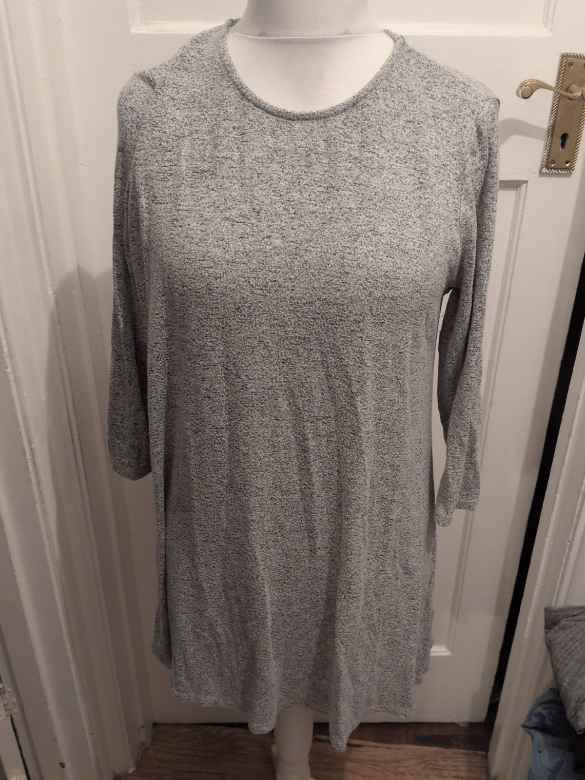 TU 16 Grey Flecked Long Sleeve Blouse