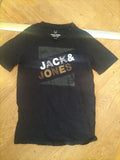 Jack Jones 12 Years Boys Black Print Short Sleeve T-shirt