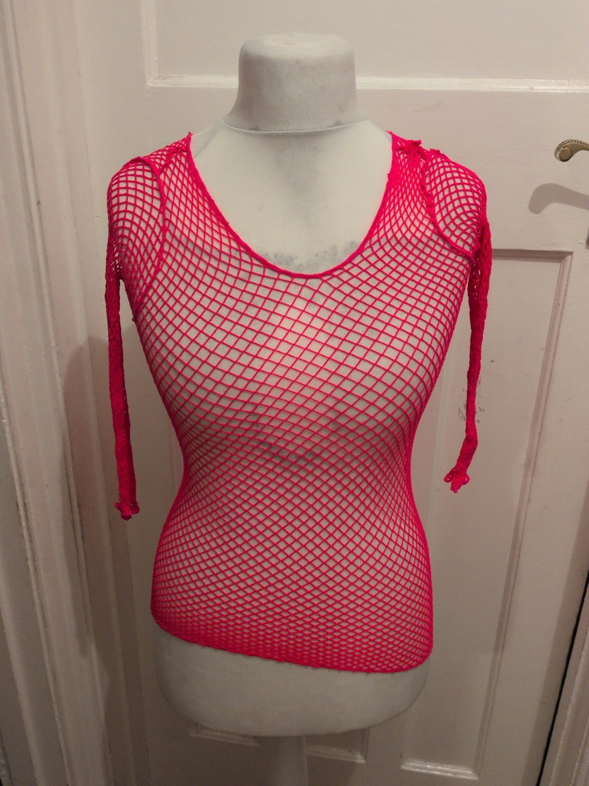 Ladies One Size Pink Mesh Top