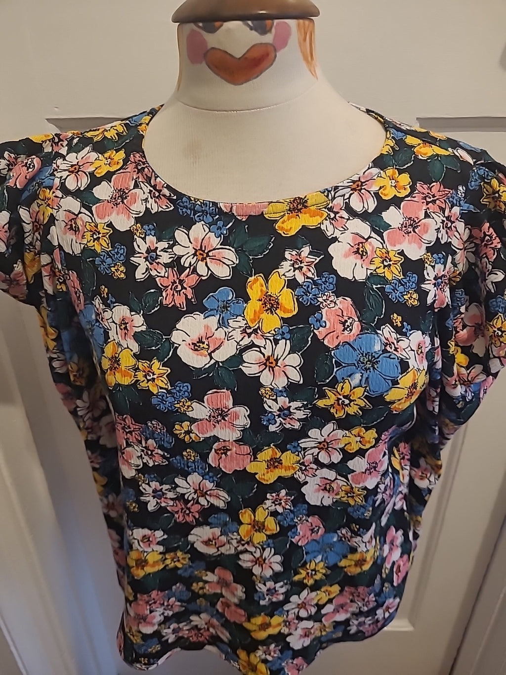 Ladies Matalan Size 12 Multi Coloured Long Sleeved Blouse