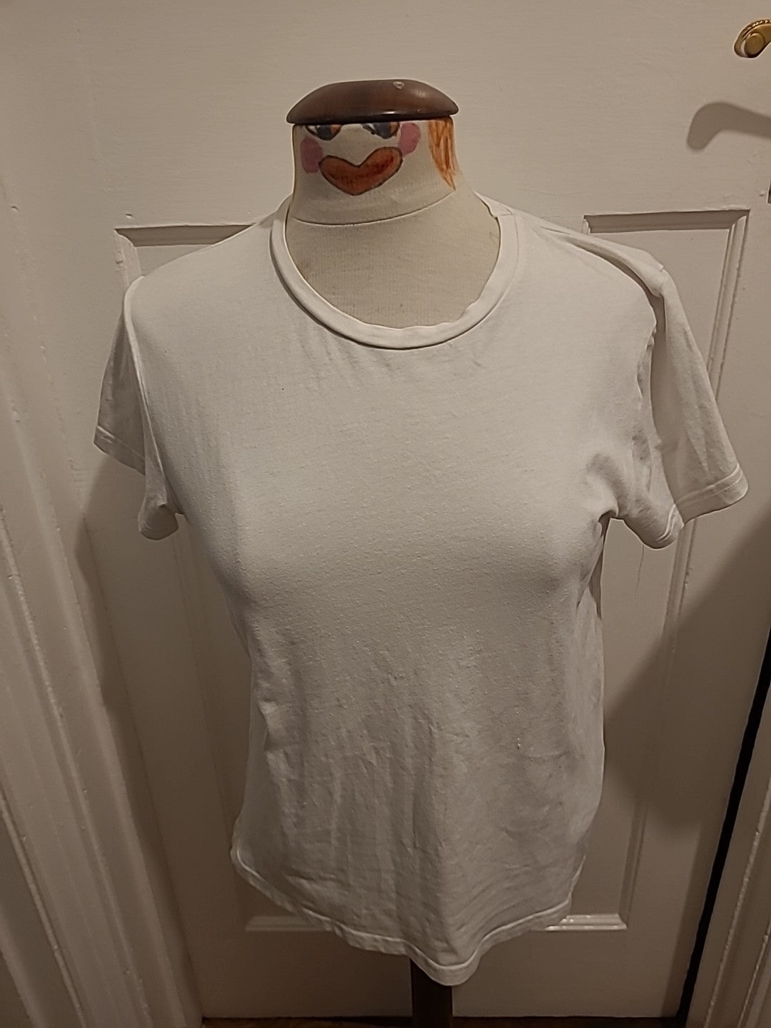 Mens Primark Size Medium White Short Sleeved Tshirt Round Neck