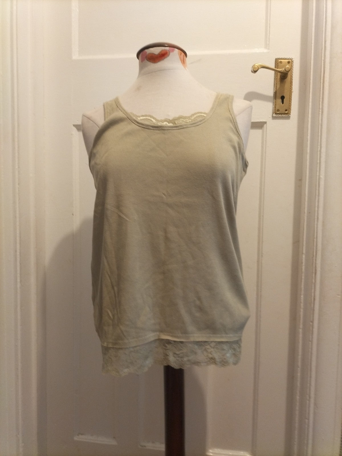Ladies Key West Size Medium Khaki Sleeveless Tank Top