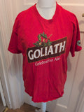 Fruit Of The Loom XL Red Print Goliath T-shirt