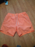 Mens Next Size Small Orange Mesh Lined Swim Shorts