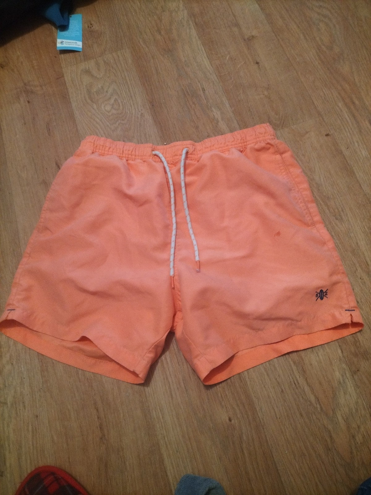 Mens Next Size Small Orange Mesh Lined Swim Shorts