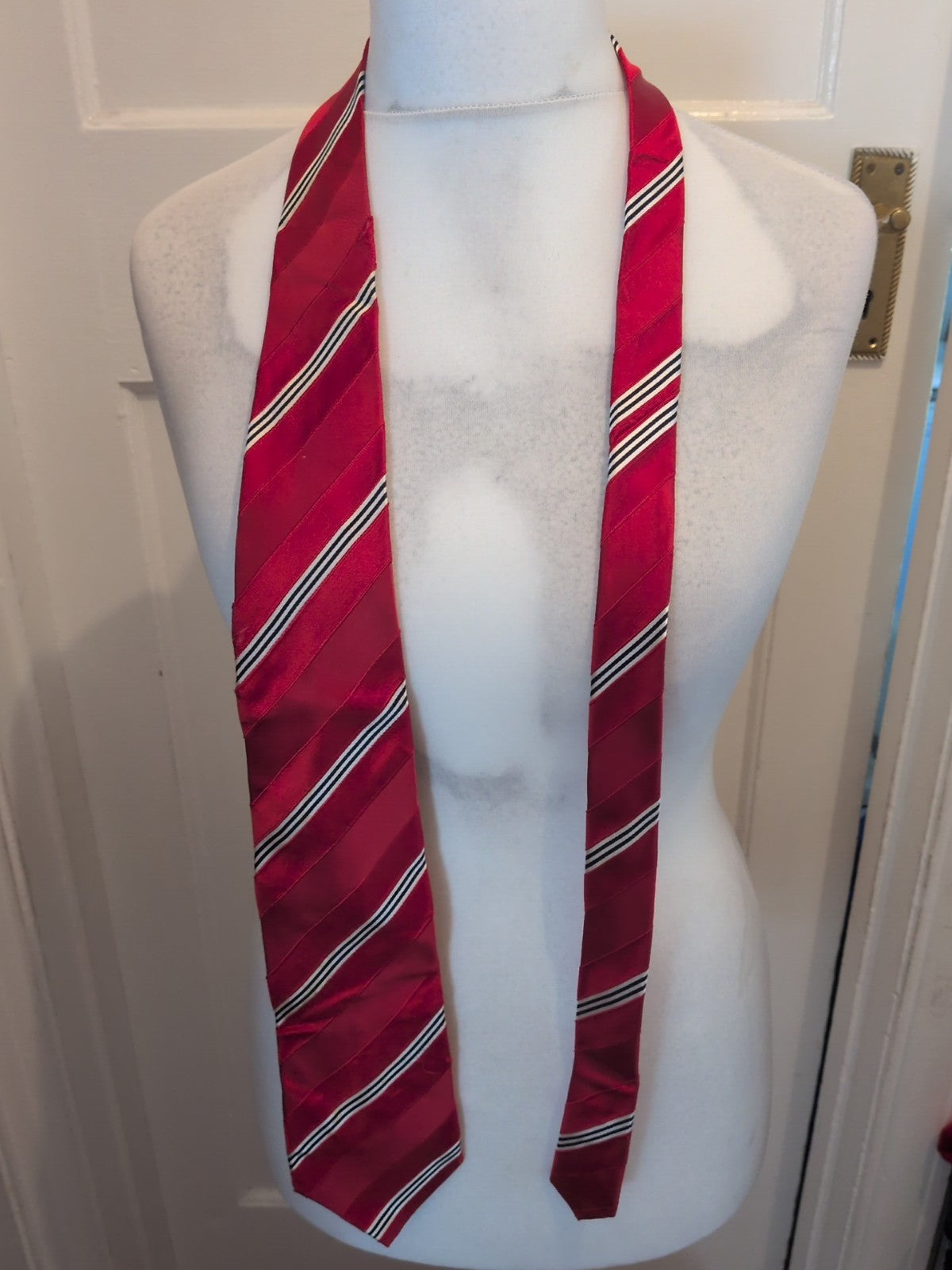 Marks And Spencer Red Striped Tie