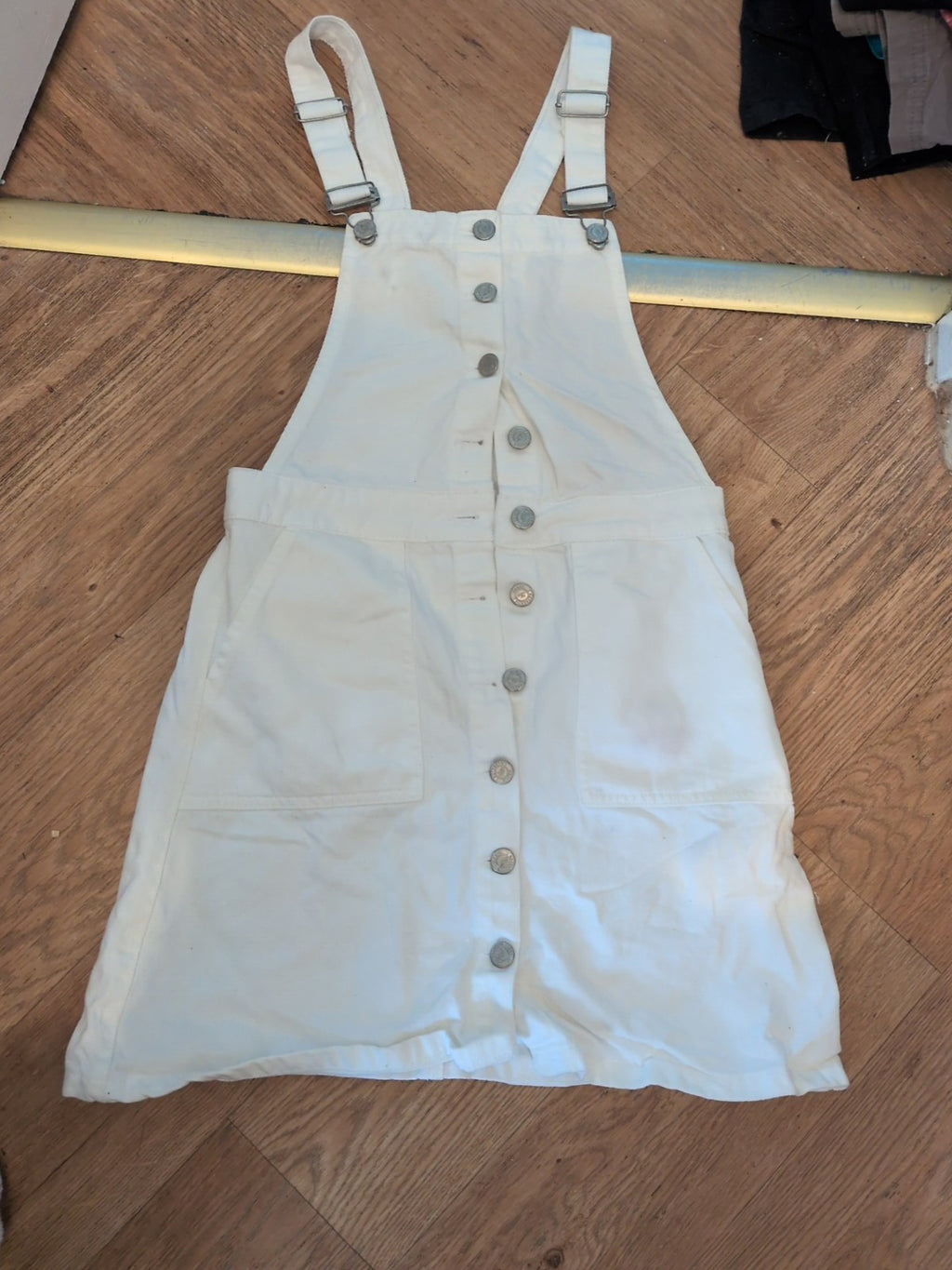 New Look 6 White Denim Dress Sleeveeless
